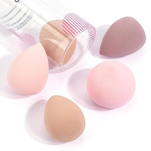 MAANGE Makeup Brush Set 49 Pcs Makeup Tool Set Premium Synthetic Foundation Powder Concealers Eye shadows Blush Makeup Brushes (Pink, 49 Piece Set) thumbnail 6