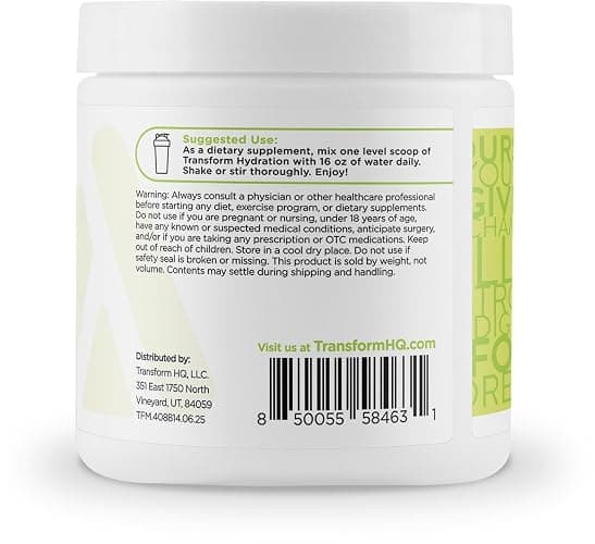 TransformHQ Hydration Electrolyte Drink Mix (Coconut Lime Flavored) 42 Servings Per Container thumbnail 3