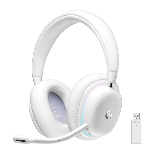 Logitech G G735 Wireless Gaming Headset, Customisable LIGHTSYNC RGB Lighting, Lightspeed, Bluetooth, 3.5 MM Aux Compatible with PC, Mobile Devices, Detachable Microphone - White Mist thumbnail 5