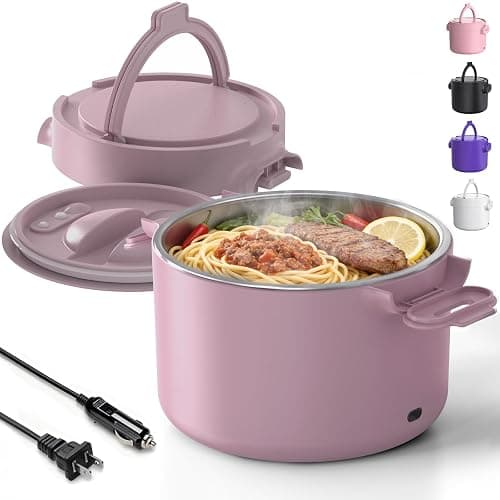 CDBEEE Electric Lunch Box, 33oz Portable Food Warmer for Warming Meals | 100W Fast Heating, 12V/24V/110V Lunch Warmer for Work,Car,Travel, Spill-Free, Dishwasher-Safe, Gifts for Women/Men - Image 1