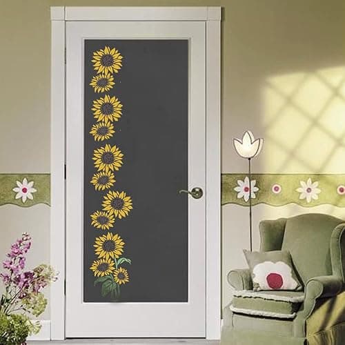 DLY LIFESTYLE Large Sunflower Stencil for Painting (12x15 Inches) - Flower Stencils for Crafts Reusable for Walls, Fabric, Furniture - Wall Stencil - Floral Stencils for Painting on Wood thumbnail 8