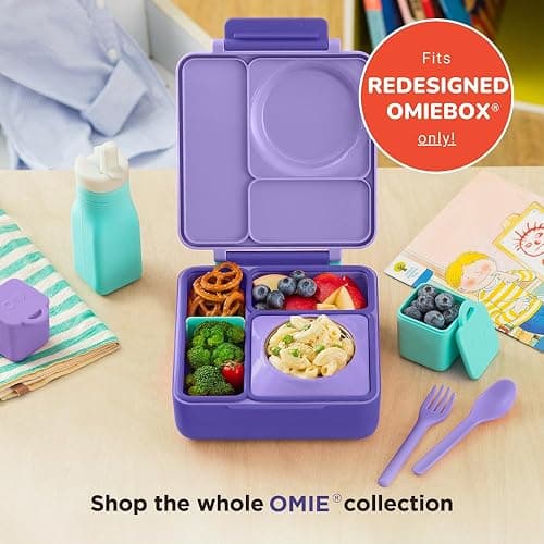 Omie OmieBox Reusable Silicone Water Bottle - 8.7 oz, Straw Top, BPA-Free & Phthalate-Free, Leak-Proof (Teal) (OmieBox Sold Separately) thumbnail 5