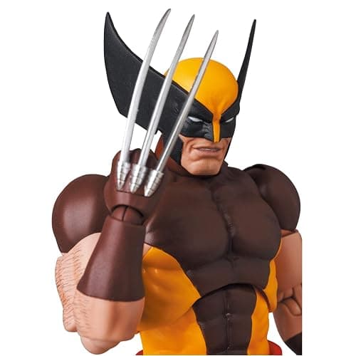 Lingtoolator MAFEX No. 138 Wolverine (BROWN COMIC Ver.) Total Height: Approx. 5.7 inches (145 mm), Painted Action Figure thumbnail 8