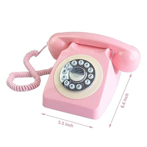 Corded Retro Phone, TelPal Vintage Old Phones, Classic 1930's Antique Landline Phones for Home & Office Decor, Novelty Hotel Telephone with Redial thumbnail 4