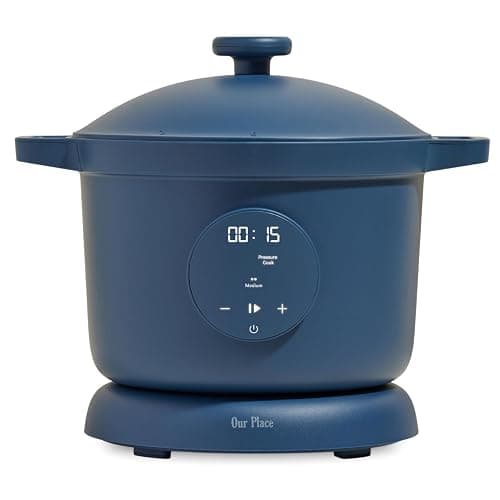 Our Place Dream Cooker | 6 Qt Ceramic Nonstick Multicooker & Pressure Cooker with Touchscreen Controls & Auto Steam Release | 4 Modes: Pressure Cook, Sauté/Sear, Slow Cook & Warm | Blue Salt - Image 1