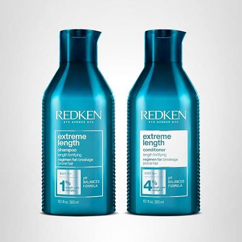 Redken Extreme Length Biotin Shampoo & Conditioner Set For Longer Hair – Promotes Healthy Hair Growth, Strengthens Damaged Hair, Prevents Hair Breakage, Infused With Biotin thumbnail 6