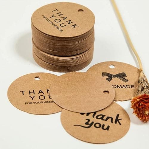 Custom Brown Kraft Paper Tags,Personalized Your Logo and Text Price Hang Tags for Clothes Gift Jewelry Handmade Business Wedding Birthday Favors thumbnail 9