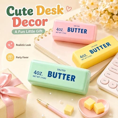 Crunchy Butter Squishy Asmr Bead Filled, Slow Rising Squeeze (Green Butter) | Squeeze Stress Butter Stick Squishies Slow Rising Squeeze Portable Rebound Calming Anxiety Relief Tool for Adults thumbnail 7