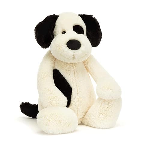 Jellycat Bashful Black and Cream Puppy Stuffed Animal, Huge 20 inches - Dogs and Puppies Plush Toy - Classic Children's Gift - Huge - 20" - Image 1