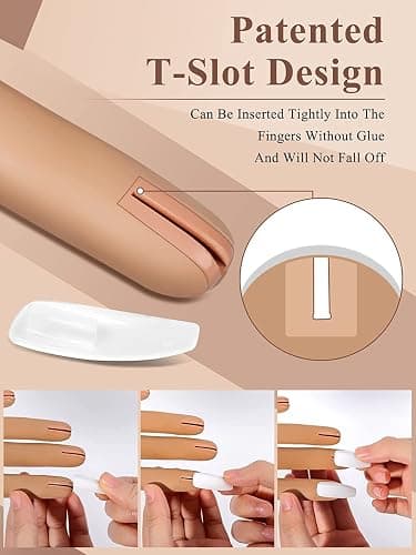 Practice Hand for Acrylic Nails, Nail Tips Never Fall Off Nail Hand Practice,Fingers Never Break Fake Nail Hand for Nail Practice,Flexible Movable Practice Nail Hand for Practicing Nail Supplies thumbnail 2