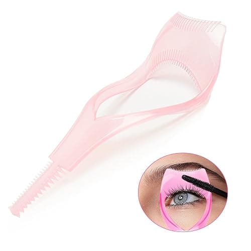 ELTONGUU Eyelash Separator Tool Mascara Shield Guard Magic Useful Cosmetic Comb Applicator Helper Guide Card Tool 3 in 1 Upper Lower Mascara Applicator Guard Lash Buddy Blush - Image 1
