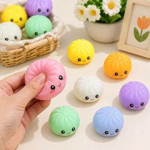 ROISDIYI 9 Grid Mystery Dumpling Squishy Countdown Calendar Blind Box, Mini Kawaii Dumpling Squeeze Toys, Stress Relief Fidget Squishies Gifts(9pc mystery dumplings) thumbnail 8