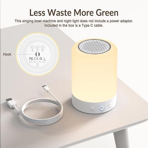 Quietbliss Automatic Tibetan Meditation Bowl- Portable Rechargeable with 9 Tones, NightLight & Voice Timer for Yoga, Sleep,Chakra & Stress Relief thumbnail 8