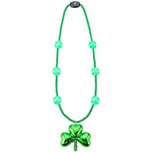 JOYIN St. Patrick's Day LED Shamrock Bead Necklace, Green Jumbo Bead Necklace for St. Patrick's Day Carnival Dress Up, Costume Party Accessories, Irish Decorations Favors - Image 1