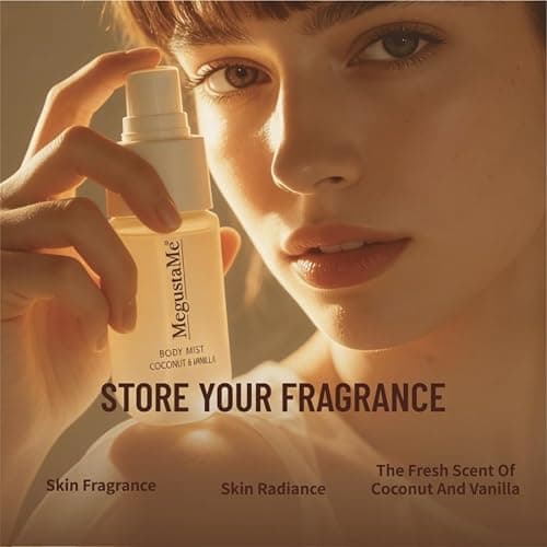 MegustaMe Coconut Vanilla Body Spray | Paraben-Free & Phthalate-Free | Long-Lasting Fresh Fragrance | coconut body spray | vanilla coconut perfumes for women, 3.38 fl oz (100ml) thumbnail 2