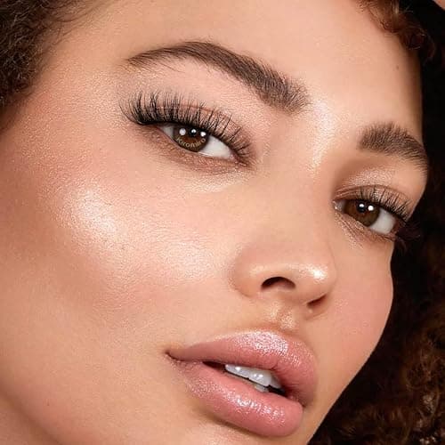 False Lashes Clear Band Faux Mink Lashes Wispy Eyelashes Cat Eye 16mm Natural D-Curl Lashes Cat Eye Strip Eyelashes Pack by Kiromiro, 14 Pairs thumbnail 4