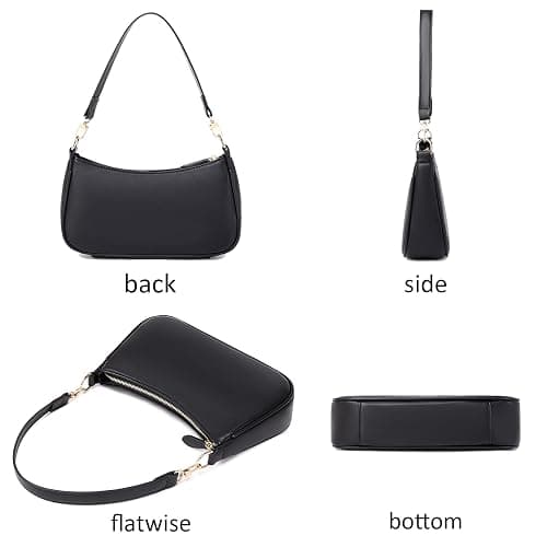 Shoulder Bag for Women Y2K Handbag PU Leather Classic Clutch Small Black 90s Purse thumbnail 7