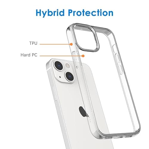 JETech Hülle für iPhone 13 6,1 Zoll, Nie Vergilbung Stoßstange handyhülle, Anti-Kratzt Transparent Rückseite (Durchsichtig) thumbnail 3