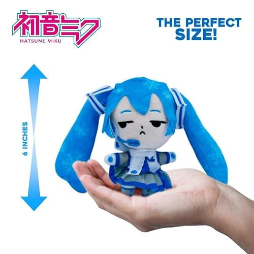 Just Toys LLC Hatsune Miku Snow Miku 6” Plush Toy – Light Blue Winter Hatsune Miku Doll – Kawaii Vocaloid Collectible Stuffed Figure for Anime Fans & Kids thumbnail 3