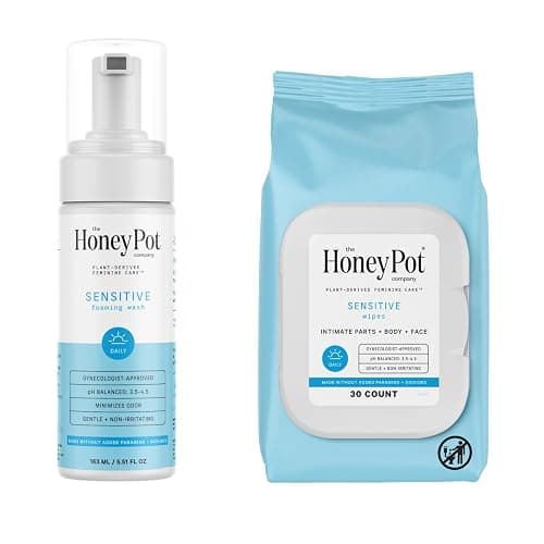 The Honey Pot Company - Feminine Wash & Feminine Wipe Bundle - Includes Unscented Ph Balance Feminine Wash and Wipes for Women - Herbal Infused Feminine Care Products - Sensitive - Image 1