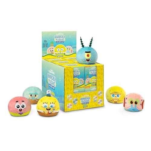 TeeTurtle Spongebob Squarepants Series Reversible Plushie Mystery Box - 3-Inch Mini Two-Sided Blind Box Plush with Embroidered Details - Cute Collectible Surprise Toy for Kids, Teens, and Adults thumbnail 4