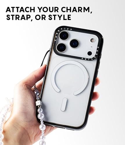 CASETiFY Impact iPhone 17 Pro Max Case [Slim/Compatible with Magsafe / 8.2 ft. 4X Military Grade Drop Protection] - Bows - Clear Black thumbnail 7