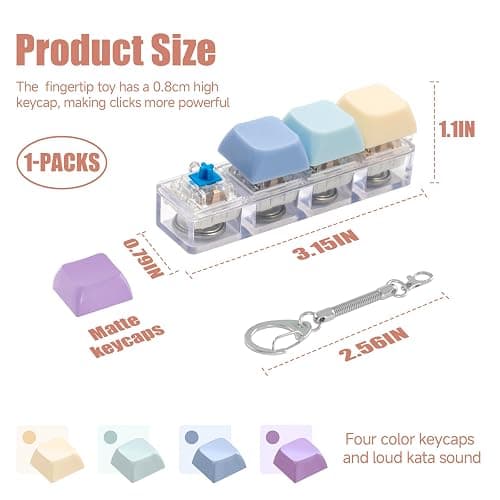 Keyboard Fidget Toy - Fidget Keyboard Keychain Keyboard Clicker Fidget Toy Stress Relief Keyboard Fidget Clicker thumbnail 3