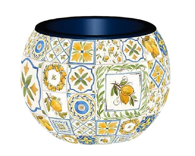 PieceRelax 3D Puzzle Planter - Retro Tiles - Danish Folklore Style, Home Decor Flower Pots for Indoor Cactus, Succulents Pots [K1104] thumbnail 5