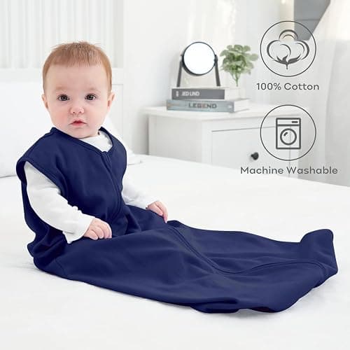 Yoofoss Baby Sleep Sack 24-36 Month 0.5TOG 100% Organic Cotton 2-Way Zipper | Wearable Blankets Toddler Sleeping Sack 3 Pack, Comfy Soft Lightweight thumbnail 4