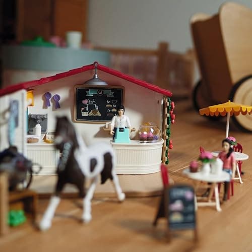 Schleich Horse Club - 97Pc Rider Café Playset - Kids Ages 5+ | 42592 | Horse Figurine, Equestrian Toy for Girls 5+, Realistic Horse Toy, Screen-Free Imaginative Pretend Play, Party Gifts thumbnail 5