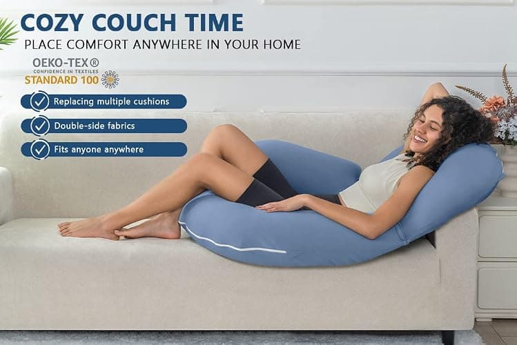 INSEN Reading Pillow, Back Pillow for Sitting in Bed and Couch | Backrest Pillow, Gaming Pillow for Adults, Sit Up Support for Bed thumbnail 9