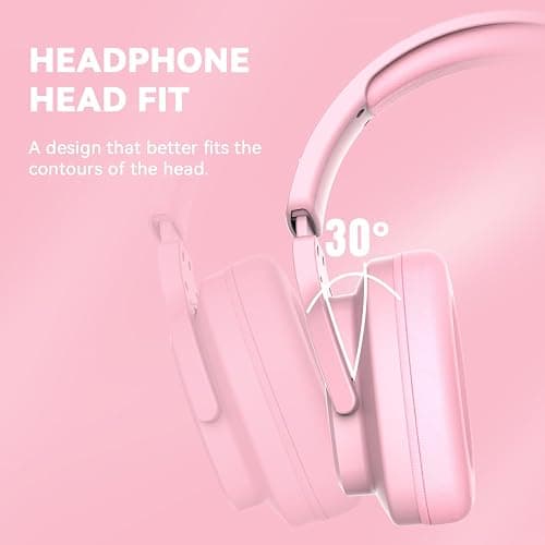 Jimonyer Gaming Headset for PC/PS4/PS5/Xbox One/Switch, Stereo Surround Sound Gaming Headphones with Noise Canceling Flexible Mic, Computer Headset with 3.5mm Jack & RGB Light (Pink) thumbnail 6