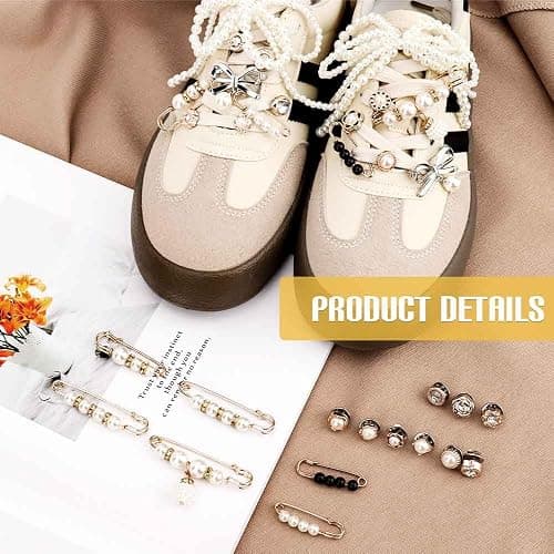 FIDWALL 34 Pcs Schuh Charms für Sneakers, Enthält Schmuck/Bögen/Clips/Pins, Dekoration für Sneakers thumbnail 3