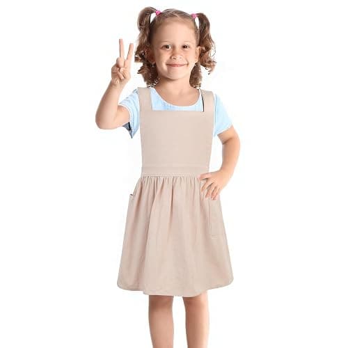 XLSXEXCL Kids Pinafore Apron, Cross Back Apron, Japanese Style Bib Aprons Home Clothes thumbnail 8