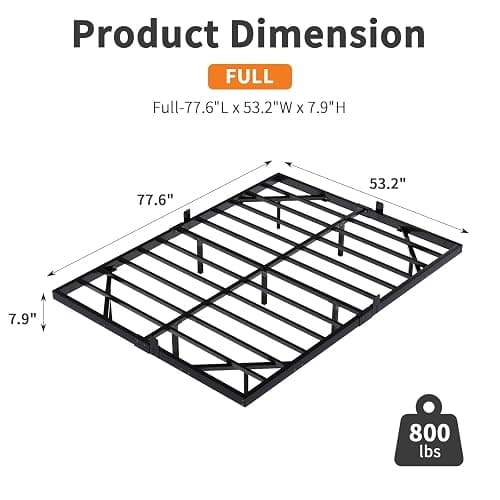 HOMBCK Floating Bed Frame Full Size with LED Light, Modern Metal Bed Frame, No Box Spring Needed, Noise Free, Easy Assembly thumbnail 2