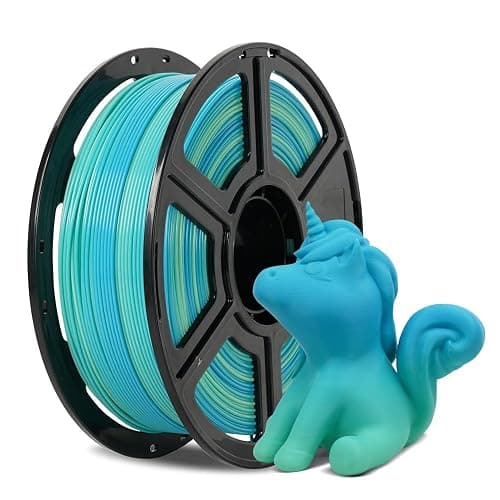 FLASHFORGE 3D Printer Filament Gradient Color Change PLA Filament 1.75mm, 1KG Spool (2.2lbs), Dimensional Accuracy +/- 0.02mm, Better Tenacity & No Knotting 3D Printing Filament (Blue&Yellow) - Image 1