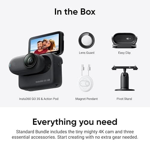 Insta360 GO 3S - 64 GB Black 4K Tiny Portable Vlogging Camera, Hands-Free POVs, Mount Anywhere, 140 Min Battery Life, 10m Waterproof, Pet POV thumbnail 8