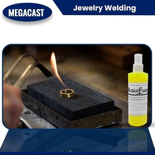 Aquiflux Self Pickling Flux for Precious Metals Gold Silver Jewelry and Hard Soldering 8 Oz Megacast (275 ml) thumbnail 6
