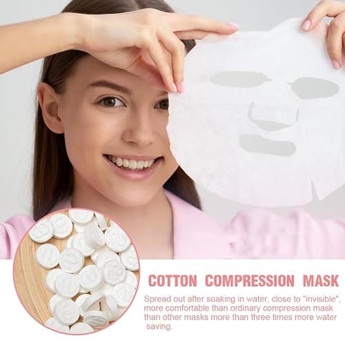 100 Stücke Hautpflege Maske,Compress Gesichtsmaske Selber Machen Diy Gesichtsmasken Diy Sheet Mask Compressed Face Einweg Gesichtsmasken Komprimierte Gesichtsmaske Tabletten Masken Beauty thumbnail 3