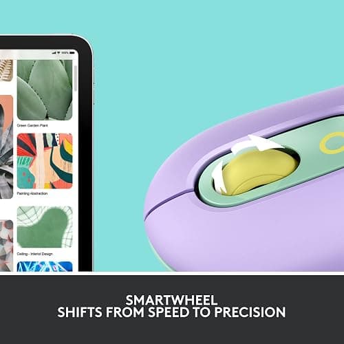 Logitech POP Mouse, Wireless Mouse with Customizable Emojis, SilentTouch Technology, Precision/Speed Scroll, Compact Design, Bluetooth, Multi-Device, OS Compatible - Daydream Mint - Daydream Mint - Mouse thumbnail 7