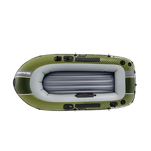 INTEX Seahawk Inflatable Boat Series: Includes Boat Oars and High-Output Pump - Fishing Rod Holders - Gear Pouch thumbnail 9