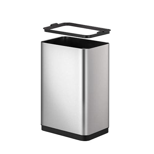 EKO Mirage-T 50 Liter / 13.2 Gallon Touchless Rectangular Motion Sensor Trash Can, Brushed Stainless Steel Finish - 50 Liter thumbnail 8