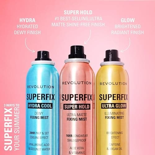 Revolution Superfix Misting Makeup Setting Spray | Ultra Matte & Shine-Free Finish, Long-Lasting Wear, Infused with Vitamin E, 5 fl oz thumbnail 5