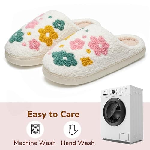 Cute House Slippers for Women Men Warm Cozy House Shoes Fuzzy Home Slippers with Memory Foam Indoor and Outdoor thumbnail 6