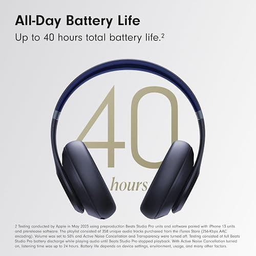 Beats Studio Pro (Renewed Premium) Wireless Bluetooth Noise Cancelling Headphones - Navy thumbnail 3