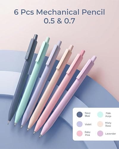 Nicpro 57 PCS Book Annotation Kit with Pen Case, Bible Study Supplies, Pink | 12 Highlighters, 5 Gel Pens, 6 Mechanical Pencil, 2 Marker 1200PCS Transparent Sticky Notes & Tab for Back to School Supplies thumbnail 6