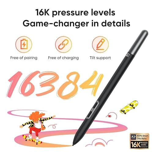 XPPen Magic Drawing Pad 12.2 Inch Standalone Drawing Tablet No Computer Needed with 16384 Pressure Levels X3 Pro Slim Stylus Tilt Support Paper-Like Screen 8GB + 256GB for Digital Drawing Artists thumbnail 2