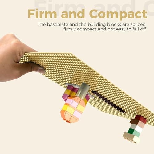 Etarnfly Classic Baseplates Building Plates-10" x 10" Building Boards,100% Compatible with All Major Brands and Activity Table, Creative Platforms Mats for Toy Bricks (Sand, 8 Pack) thumbnail 6