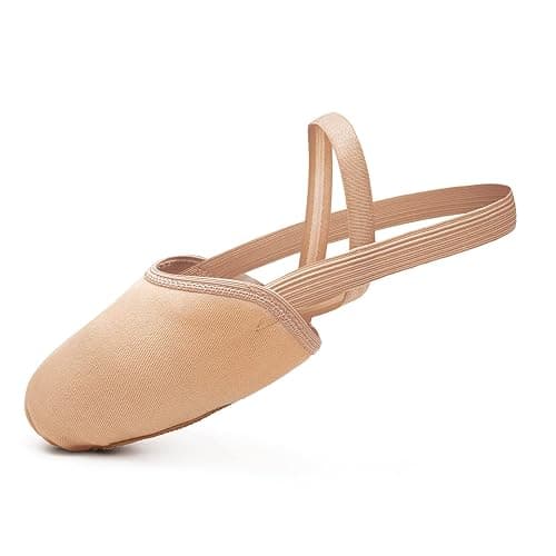 Stelle Half Soles Dance Shoes Women Canvas Lyrical Ballet Pirouette Turners | Breathable canvas, Suede leather sole, Flexible fit, Silicone-backed elastic straps, Jazz and contemporary dance - Image 1