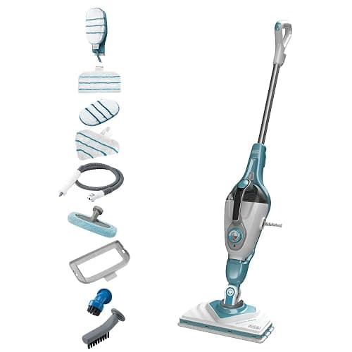 BLACK+DECKER Vadrouille à vapeur 2-en-1 avec gant de nettoyage à main SteaMitt et 11 accessoires, BHSM166DSM-QS - Image 1